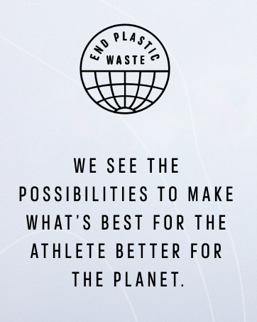 adidas Sustainability messaging with End Plastic Waste logo