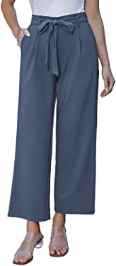 GRACE KARIN Women's Casual Wide Leg Pants Business Casual Trousers with Pockets