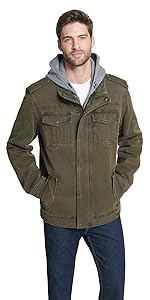 Washed Cotton Two Pocket Military Jacket