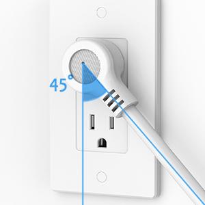 power strip with right angle flat plug