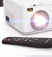 WiFi Mini Projector, WEWATCH 8500 Lumens Movie Projector, 1080P and 260" Display Supported, Porta...