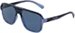 Dolce & Gabbana DG6134 Men's Sunglasses Transparent Blue/Black/Dark Blue 57