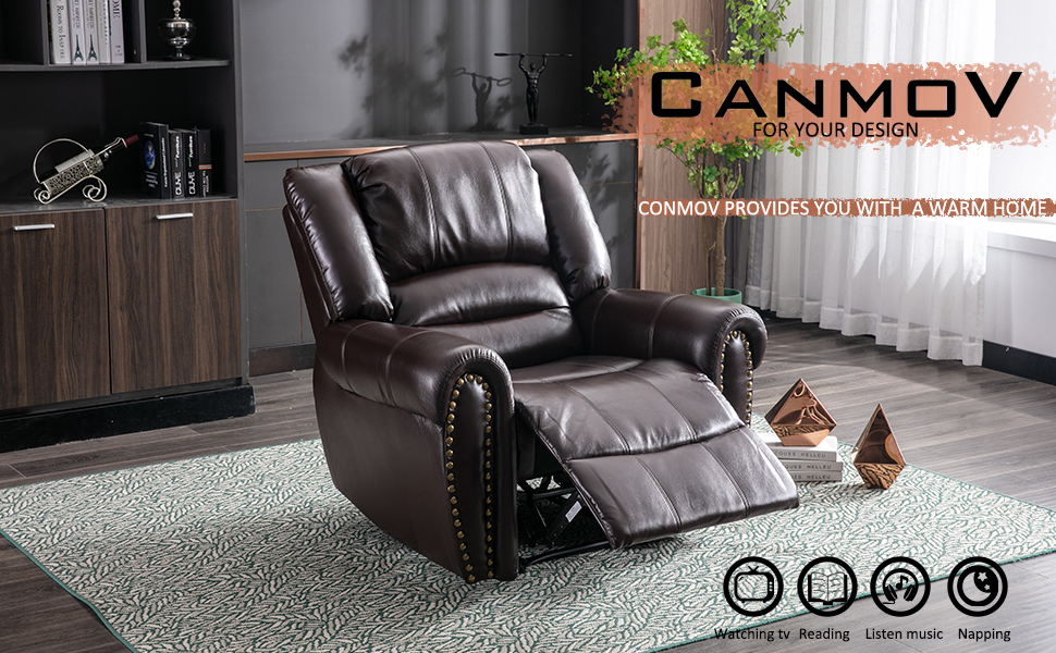 Manual Leather Recliner Chair