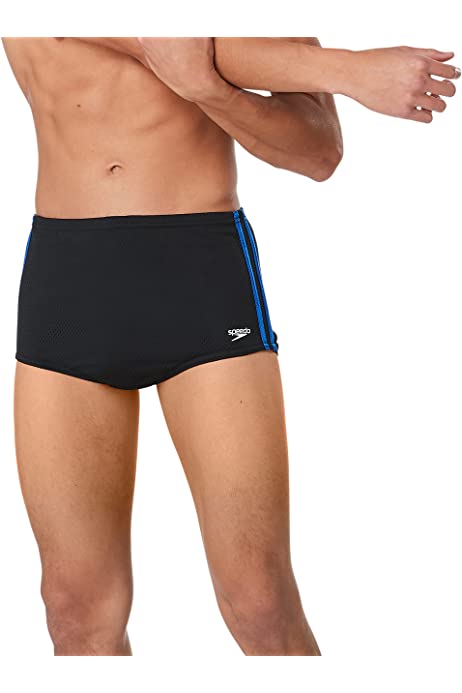 Men's Swimsuit Square Leg Poly Mesh Training Suit