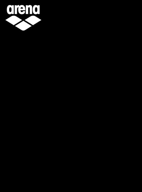 black background, arena logo in white in top left corner