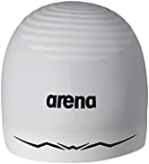 Arena Aquaforce Wave USA Unisex Racing Swim Cap for Women and Men, 100% Silicone, White, Large