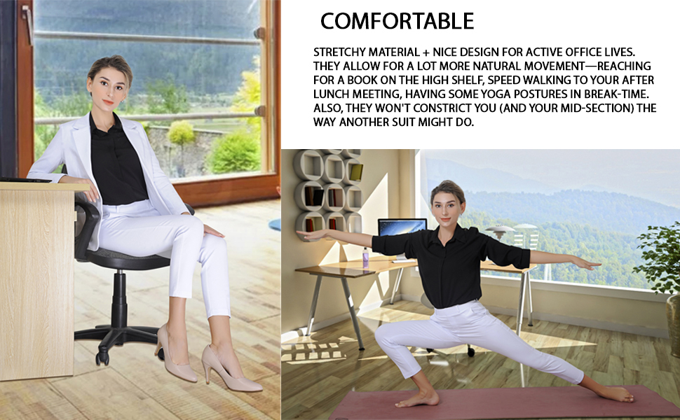 comfortable pant suits for women Marycrafts Women''s Business Blazer Jacket Pant Suit Set For Work 