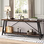 Tribesigns 70.9 Inches Extra Long Sofa Table Behind Couch, Industrial Entry Console Table for Hallway, Entryway &amp; Living Room, Brown