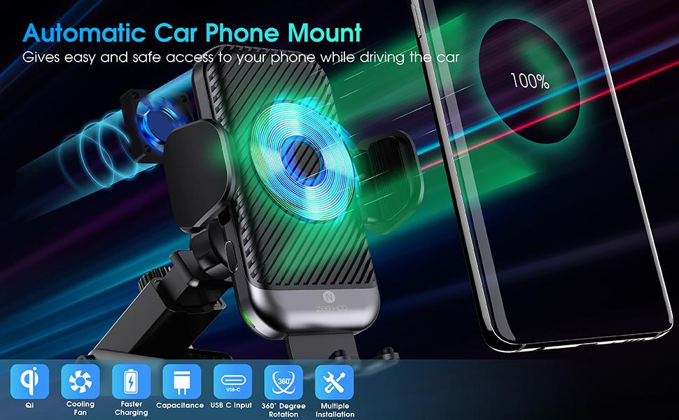 wireless car charger,car wireless charger,phone mount wireless,phone cooling fan,phone mount,charger