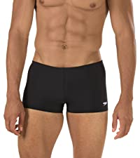 Speedo Men''s Swimsuit Square Leg Endurance+ Solid