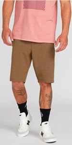 men chino short khaki knee high lightweight durable recycled fabric