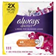 Always Discreet Incontinence Liners for Women, Very Light Absorbency, Long Length (Pack of 2-111 Count, Total Count 222)