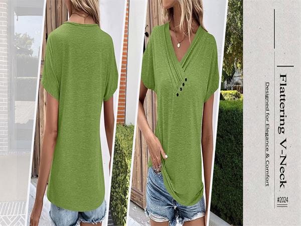 Tops for Women Short Sleeve Plus Size Casual Pullover