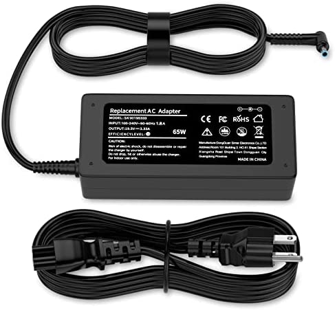 65W AC Adapter Laptop Charger Compatible for HP Envy 13 15 17 X360 15-1039wm 15-1033wm 15-w117cl 15-w237cl 15m-cn0011dx 15m-bp111dx 15m-bq121dx 17m-bw0013dx Laptop Notebook PC Power Supply Cord