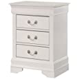 Glory Furniture 3 Drawer Nightstand, 29&quot;H X 21&quot;W X 16&quot;D, White