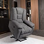 JVVMNJLK Lift Chairs Recliners for Elderly, Power Recliners Chair with Massage and Heat, Electric Lift Chairs for Elderly, USB Port, Recliners on Clearance with 5 Adjustment Modes (Gray)