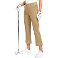 Viodia Women&#39;s Golf Pants with 5 Pockets 7/8 Stretch Ankle Bootcut Pants for Women Lightweight Quick Dry Casual Dress Pants Deep Khaki