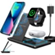 MAXFOX Wireless Charger 3 in 1, 18W Foldable Charging Station for Apple iPhone/iWatch/Airpods, for iPhone 14 13 12 11/Plus/Pro/Pro Max/XR/XS/X/8+, iWatch Ultra 8 7 6 SE 5 4 3, Airpods with Adapter