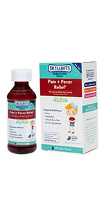 Dr. Talbot&amp;amp;#39;s Pain + Fever Relief Liquid Medicine for Children,  4 Fl Oz