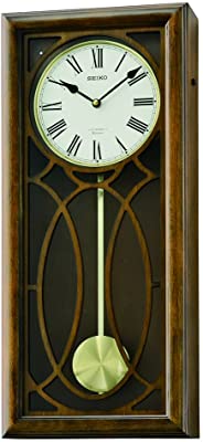 Seiko QXM343BLH Clock, One Size, Wood