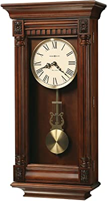 Howard Miller Lewisburg Wall Clock 625-474 – Tuscany Cherry with Quartz, Triple-Chime Movement
