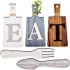 Cutting Board Eat Sign Set Hanging Art Kitchen Eat Sign Fork and Spoon Wall Decor Rustic Primitive Country Farmhouse Kitchen 