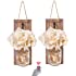 Mason Jar Wall Sconces Set of Two, Besuerte Wall Deco Cute Wall Decor with LED Fairy Lights, Wall Art for Living Room Modern,