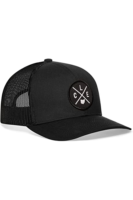 State City Trucker Hat for Men & Women, Adjustable Baseball Hat, Mesh Snapback, Sturdy Outdoor Black Golf Hat