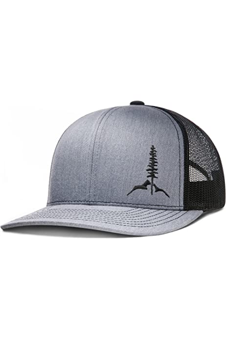 LARIX Trucker Hat Men - Tamarack Mountain - Mesh Baseball Snapback Cap