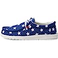Hey Dude Men&#39;s Wally Patriotic American Flag Size 8| Men&#39;s Loafers | Men&#39;s Slip On Shoes | Comfortable &amp; Light-Weight