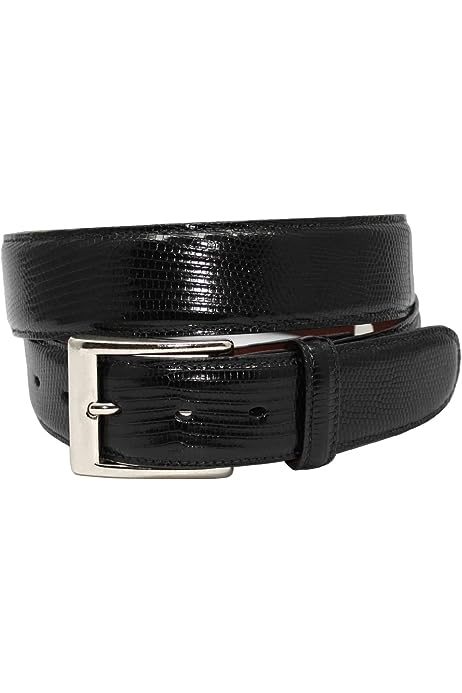 Torino 35mm Ringmark Lizard Belt - Black