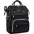 Laptop Backpack Women Teacher Backpack Nurse Bags, 15.6 Inch Womens Work Backpack Purse Waterproof Anti-theft Travel Back Pack with USB Charging Port (Black)