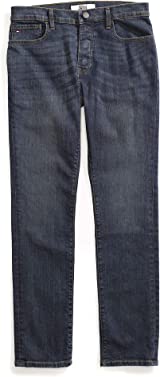 Tommy Hilfiger Men's Adaptive Jeans Straight Adjustable Waist Magnet Buttons
