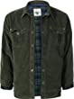 Gioberti Men's 100% Cotton Extremely Soft Corduroy Shirt Jacket with Flannel Lining