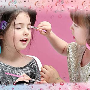 Kids Washable Makeup Girls Toys - 28Pcs Real Make-up Kit Toy For Little Girls