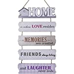 Living Room Wall Decor ,Rustic Wall Decoration, Farmhouse Wooden Wall Hanging Decor, Dining Room Home Sign, House Decor Clearance Large Family Room Kitchen Bedroom Vintage ,Wall Art Pictures Vertical Signs(A-grey home)