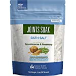 Joints Soak Bath Salt 32 Ounces Epsom Salt with Natural Rosemary, Frankincense and Peppermint Essential Oils Plus Vitamin C in BPA Free Pouch with Easy Press-Lock Seal