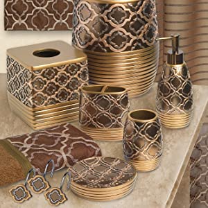 modern brown bathroom full accessories 