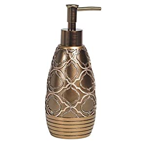 brown soap and lotion dispenser 