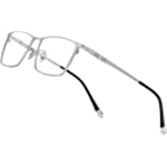 FONEX Titanium Glasses Frame for Men,Square Eyewear Full Optical Eyeglasses F85641 (F85641 Silver)