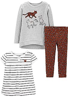 Toddlers and Baby Girls'' 3-Piece Playwear Set