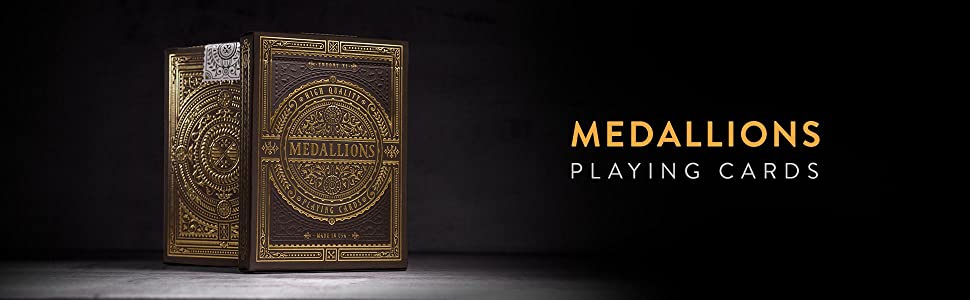 medallion, luxury, playing cards, gift, brown, gold, cards, theory11, theory 11