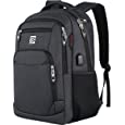 17 Inch Laptop Backpack, Business Anti Theft Slim Durable Laptops Backpack with USB Charging Port, Water Resistant College School Computer Bag Gifts for Men &amp; Women Fits 15.6 Inch Notebook-Black
