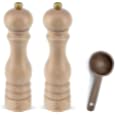 Peugeot Paris U&#39;Select 9-Inch Salt &amp; Pepper Mill Gift Set, Natural Beechwood - With Wooden Spice Scoop