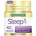 Melatonin by Nature&#39;s Bounty, Sleep3 Maximum Strength 100% Drug Free Sleep Aid, Dietary Supplement, L-Theanine &amp; Nighttime Herbal Blend Time Release Technology, 10mg, 60 Tri-Layered Tablets