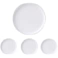 Swuut Matte Ceramic Appetizer Plates 6 Inch,Set of 4, Dishwasher Christmas Holiday Snack Bread Butter Plates (6in, White)