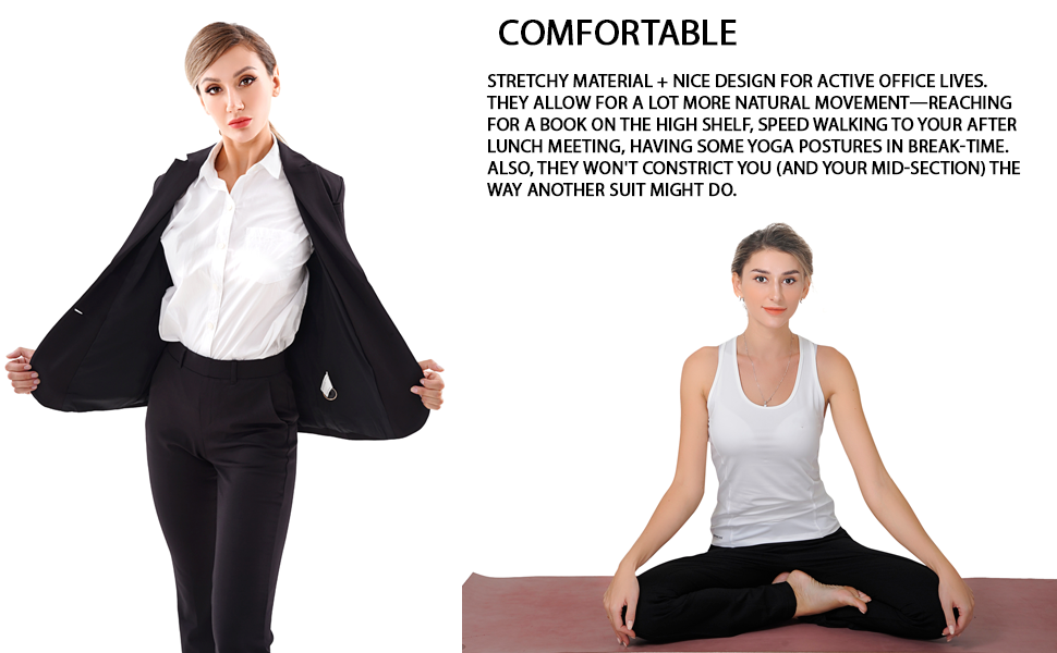comfortable pant suit for women, comfortable suit, comfortable pant suits for women