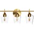 Hamilyeah Bathroom Vanity Light Fixture Over Mirror, Gold Bathroom Light Fixtures Indoor, 3 Light Vanity Lighting Champagne B