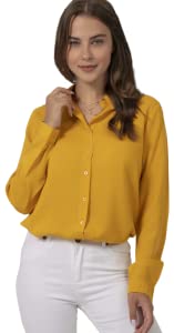 mustard blouse shirt top for women