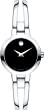 Movado Women's Amorosa Stainless Watch with a Concave Dot Museum Dial, Silver/Black (Model 607153)